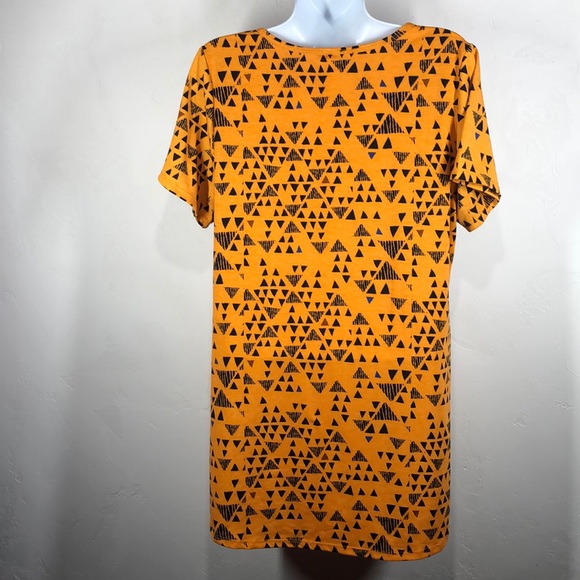 LuLaRoe orange triangle tee size large - Picture 3 of 6